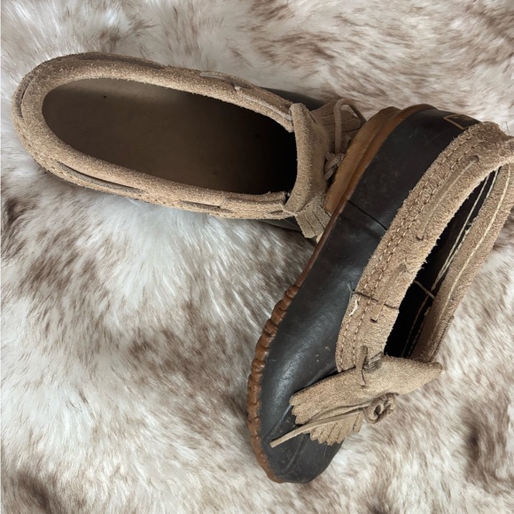 L.L. Bean Maine Hunting Tan and Brown Duck Shoes - Picture 2 of 11
